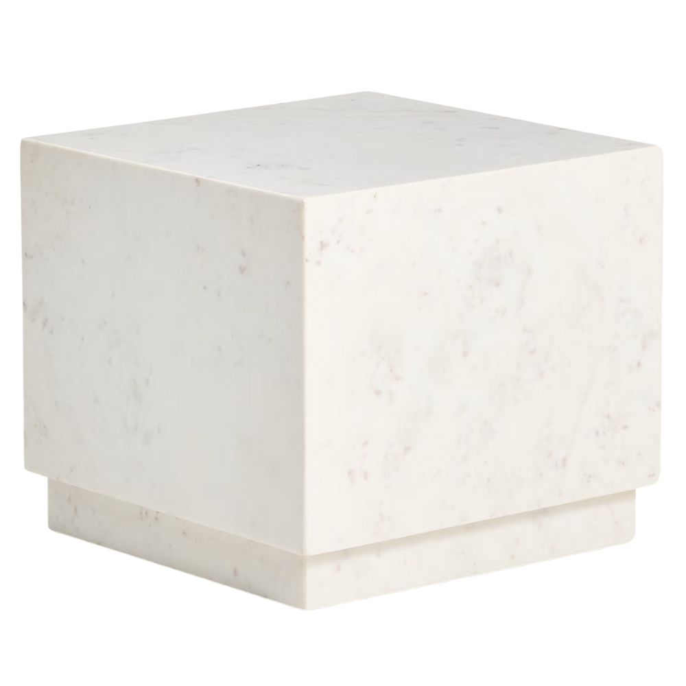 Kave Home Bílý mramorový odkládací stolek Sorein 40 x 40 cm Kave Home