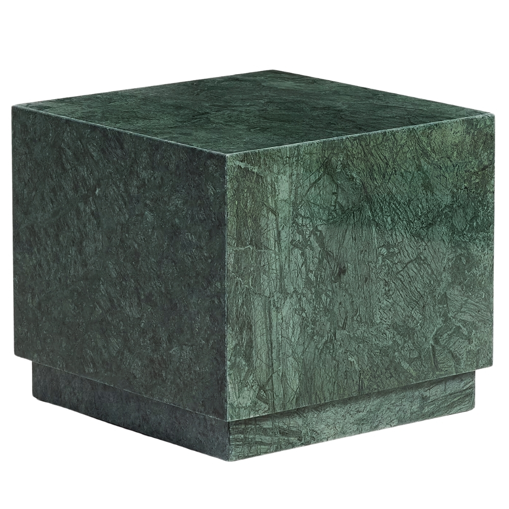 Kave Home Tmavě zelený mramorový odkládací stolek Sorein 40 x 40 cm Kave Home
