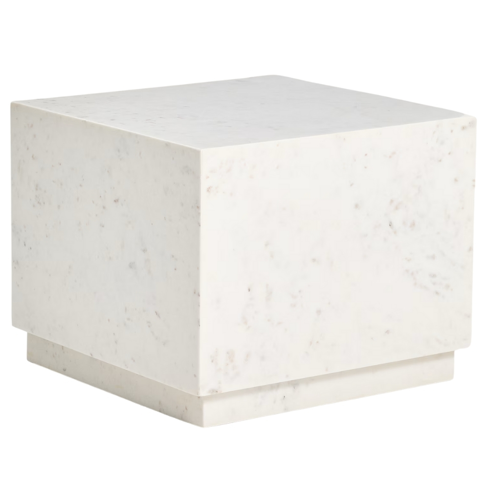 Kave Home Bílý mramorový odkládací stolek Sorein 50 x 50 cm Kave Home