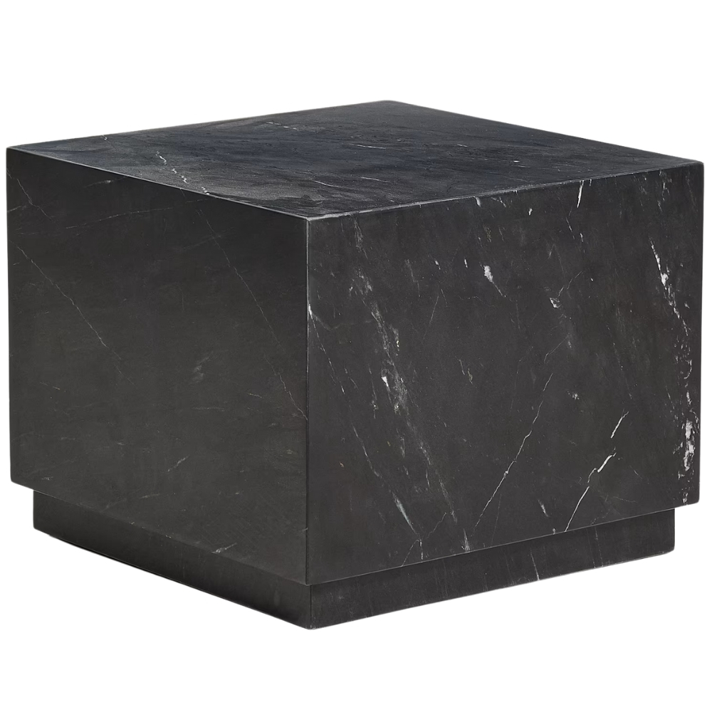Kave Home Černý mramorový odkládací stolek Sorein 50 x 50 cm Kave Home