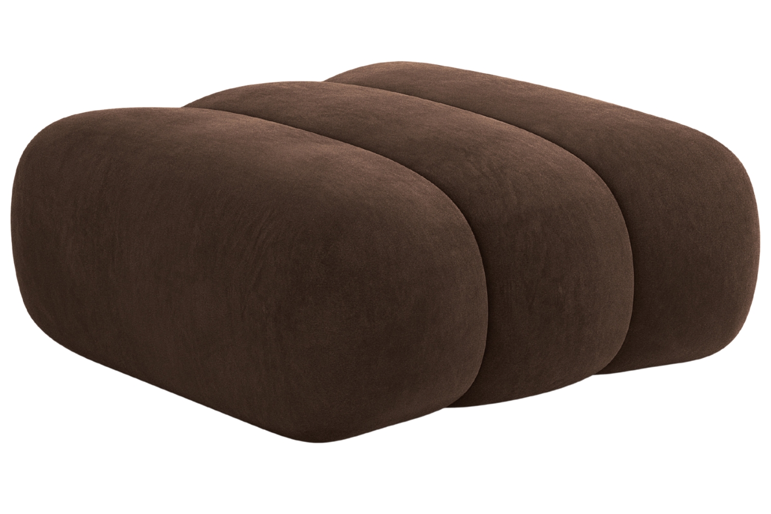 Cosmopolitan Design Hnědá sametová podnožka Koge 95 x 95 cm Cosmopolitan Design