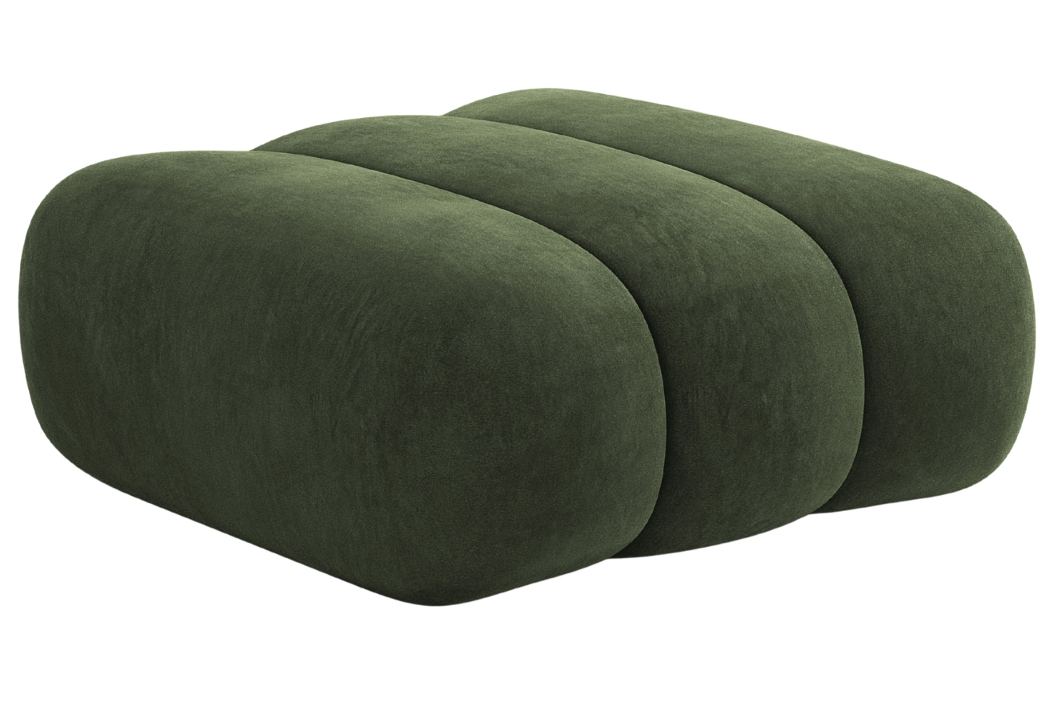 Cosmopolitan Design Zelená sametová podnožka Koge 95 x 95 cm Cosmopolitan Design