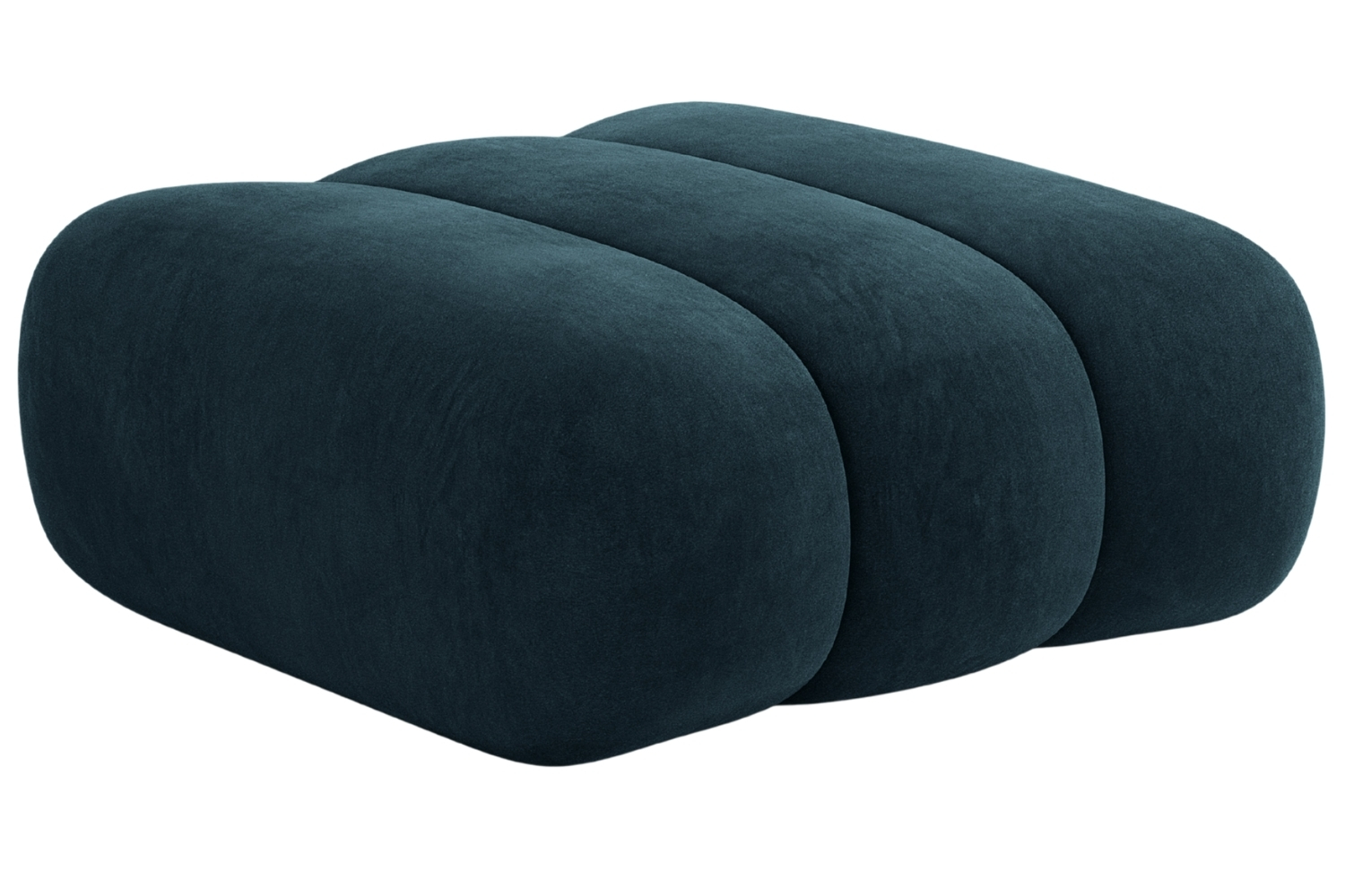 Cosmopolitan Design Tmavě modrá sametová podnožka Koge 95 x 95 cm Cosmopolitan Design