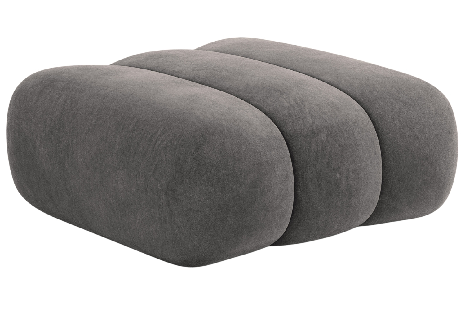 Cosmopolitan Design Šedá sametová podnožka Koge 95 x 95 cm Cosmopolitan Design