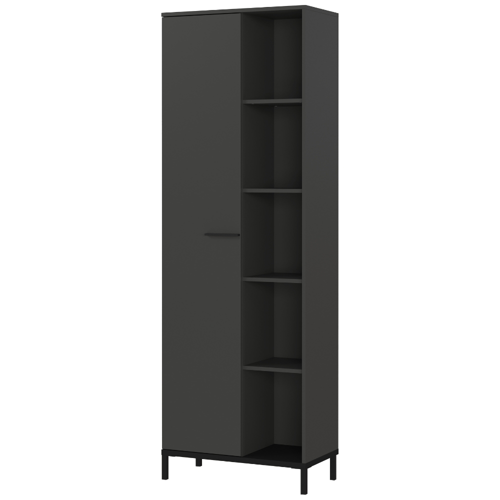 Germania Tmavě šedá kancelářská skříň Rovigo 190 x 64 cm Germania