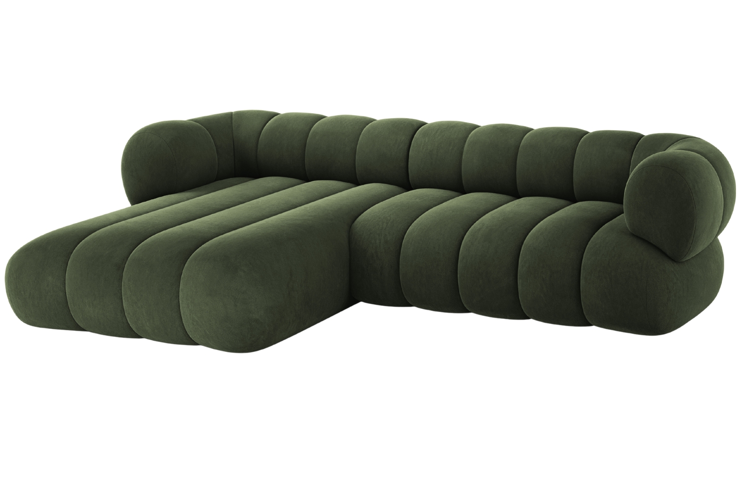 Cosmopolitan Design Zelená sametová rohová pohovka Koge 270 cm