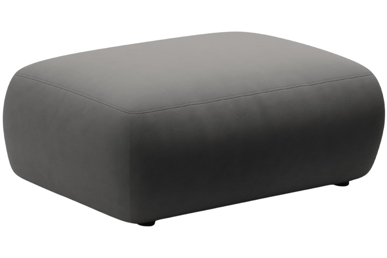 Micadoni Tmavě šedá sametová podnožka Kate 99 x 60 cm Micadoni