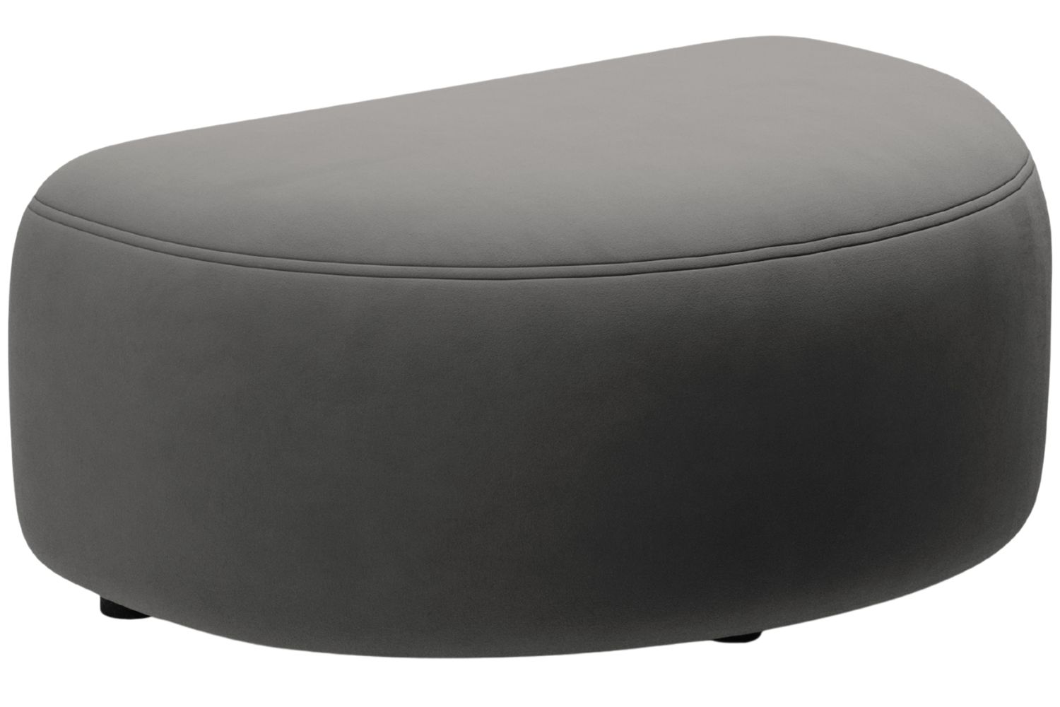 Micadoni Tmavě šedá sametová podnožka Kate II. 99 x 60 cm Micadoni