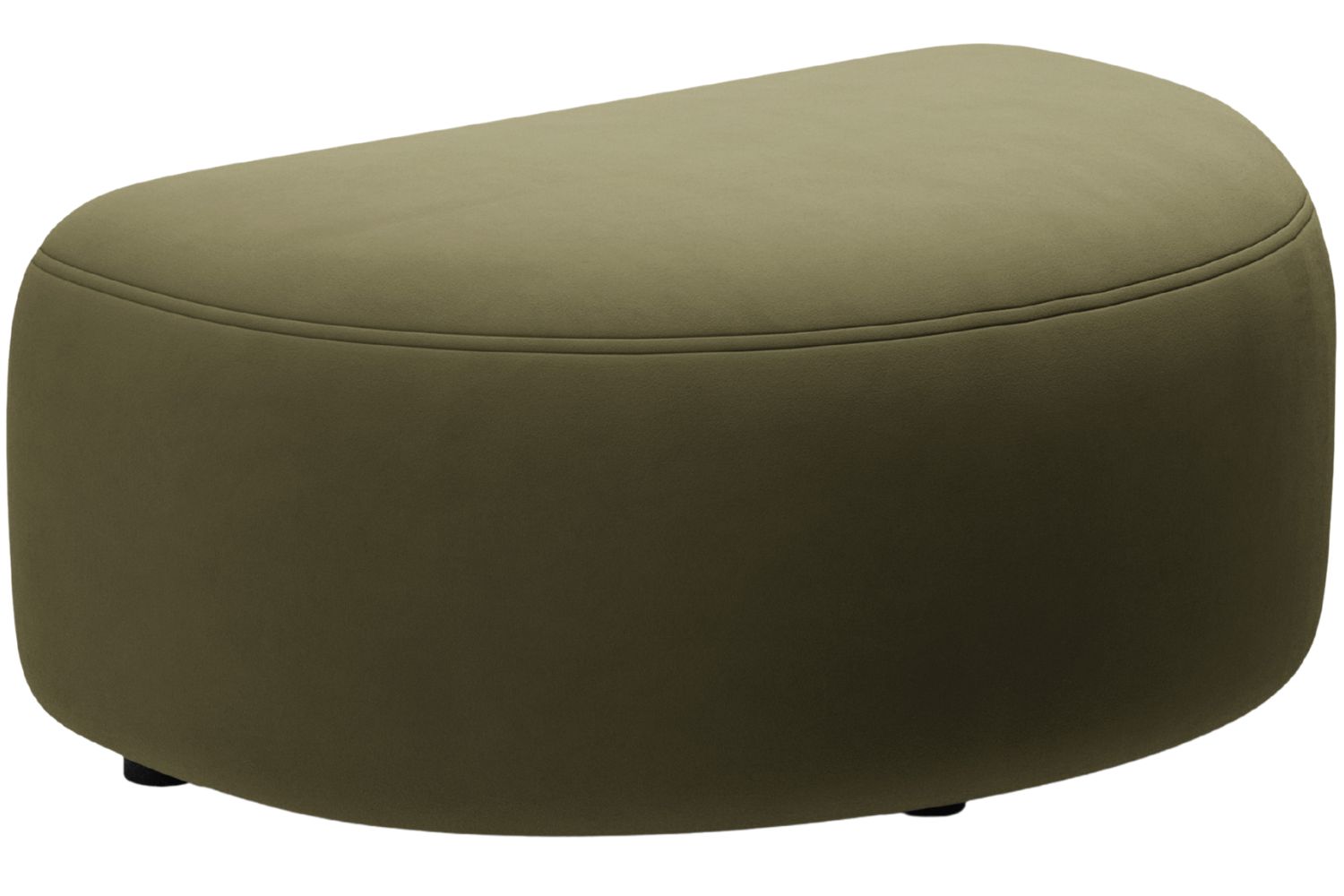 Micadoni Zelená sametová podnožka Kate II. 99 x 60 cm Micadoni