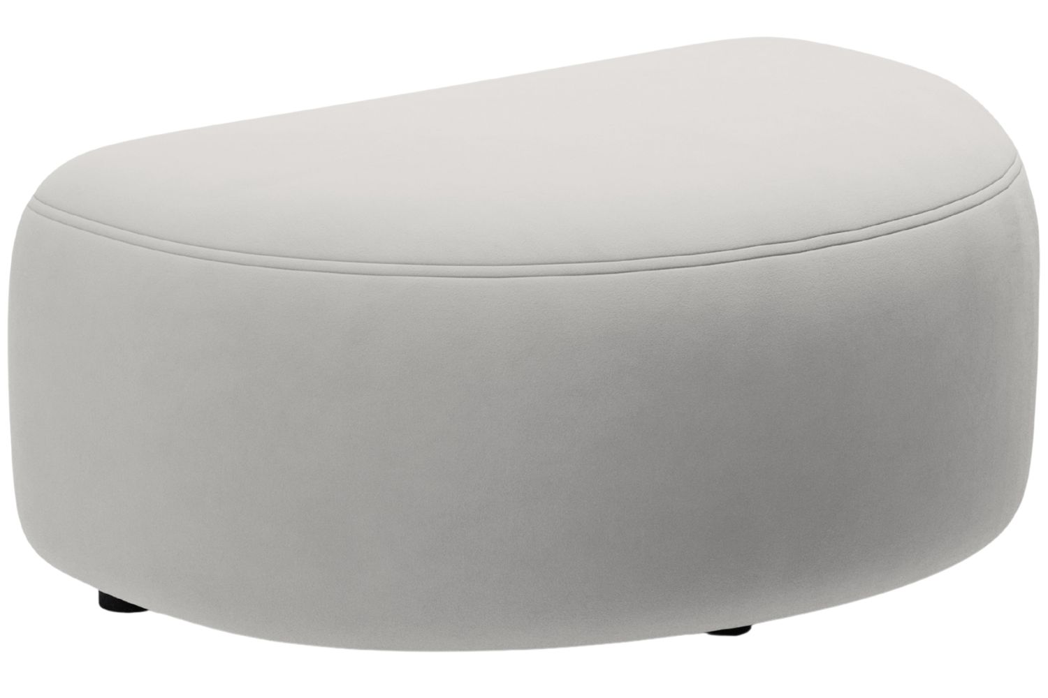 Micadoni Světle šedá sametová podnožka Kate II. 99 x 60 cm Micadoni