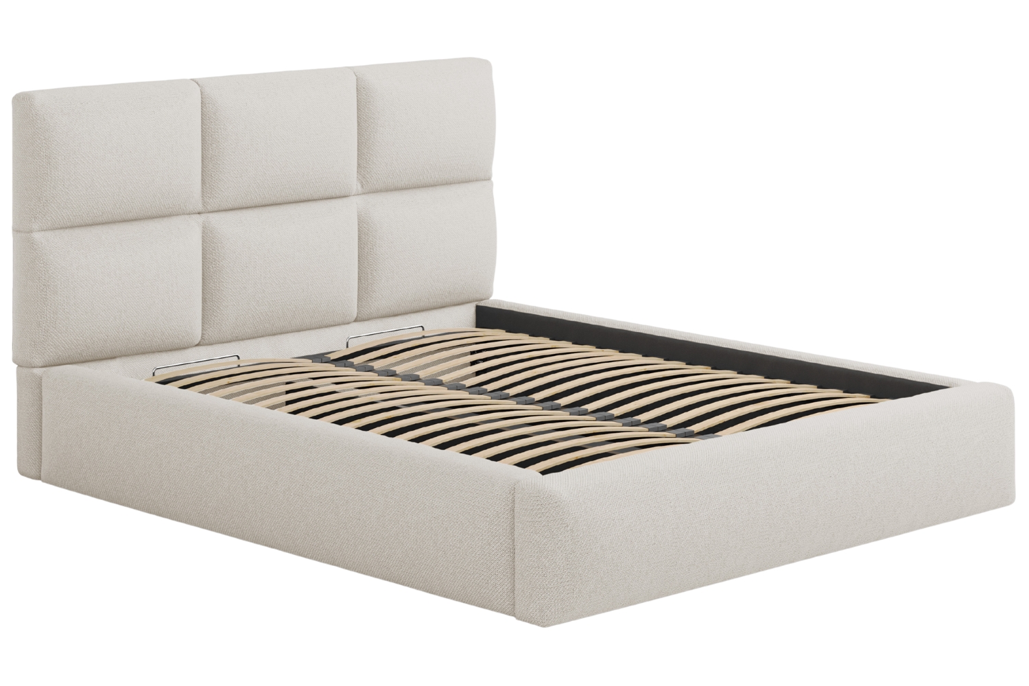 Windsor & Co Světle béžová dvoulůžková postel Libera 160 x 200 cm s úložným prostorem Windsor & Co
