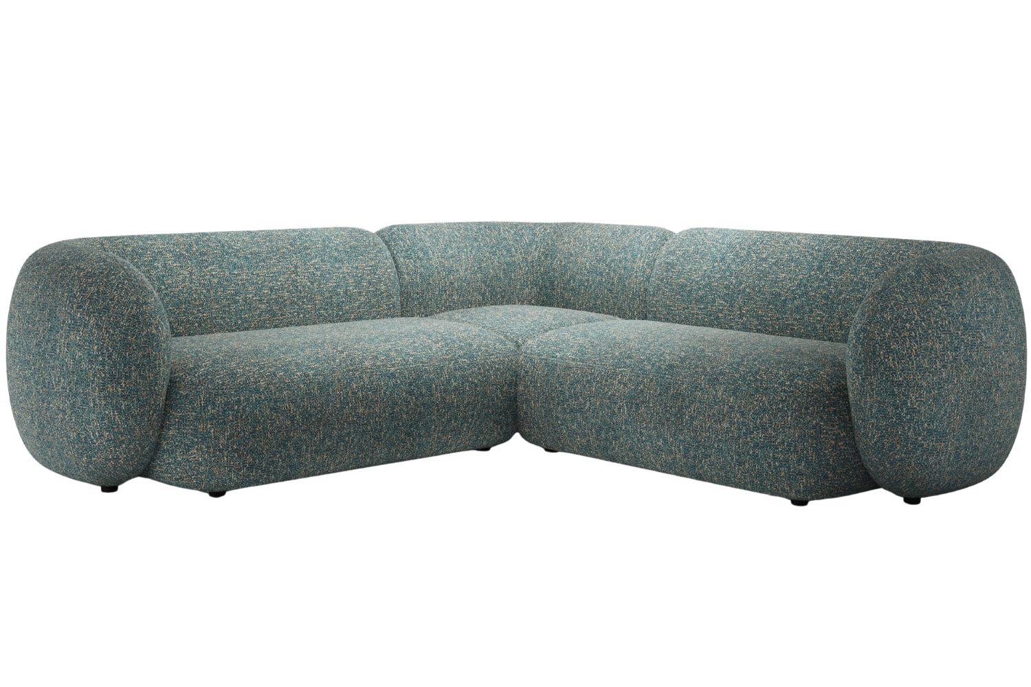 Micadoni Modrá rohová pohovka Kate 252 cm Micadoni