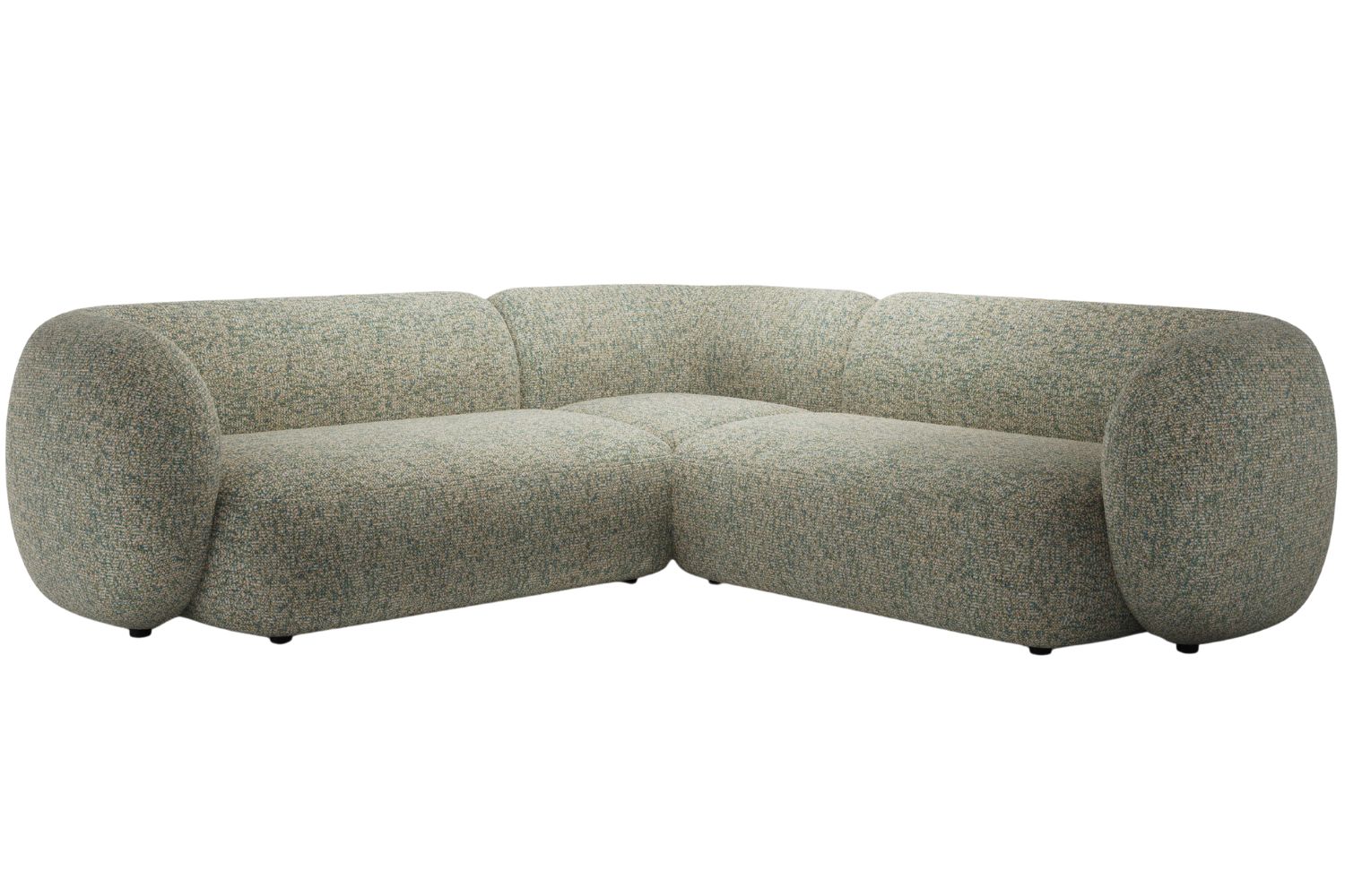 Micadoni Zelená rohová pohovka Kate 252 cm Micadoni