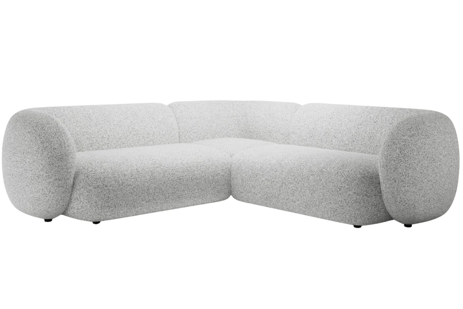 Micadoni Světle šedá rohová pohovka Kate 252 cm Micadoni