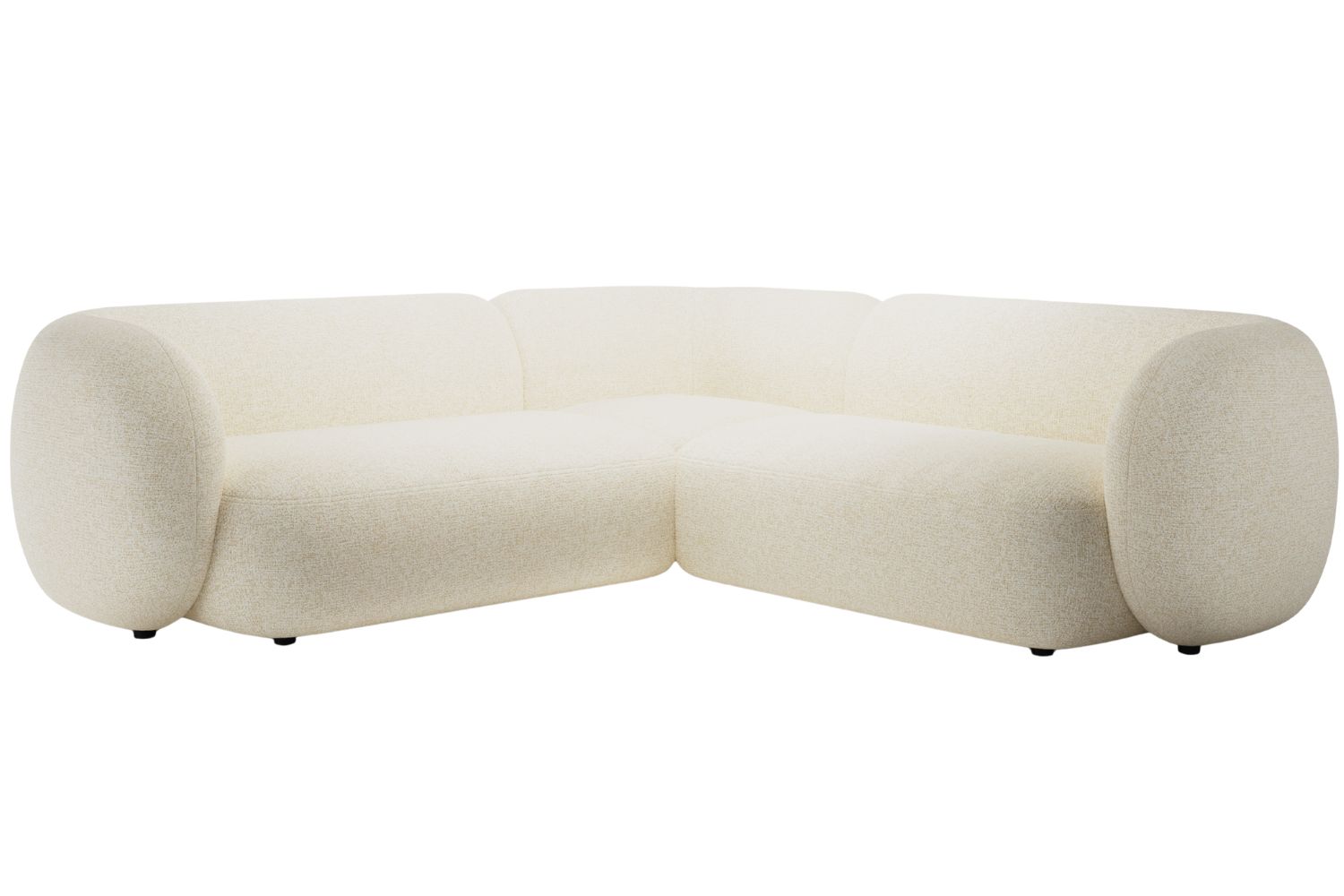 Micadoni Světle béžová rohová pohovka Kate 252 cm Micadoni