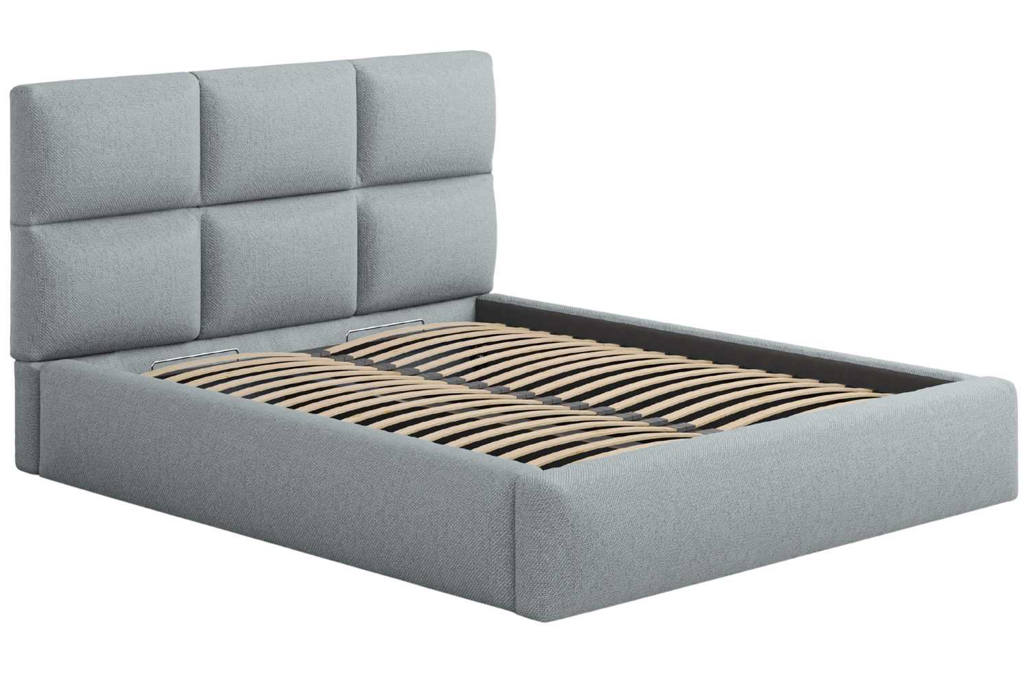Windsor & Co Šedá dvoulůžková postel Libera 180 x 200 cm s úložným prostorem Windsor & Co