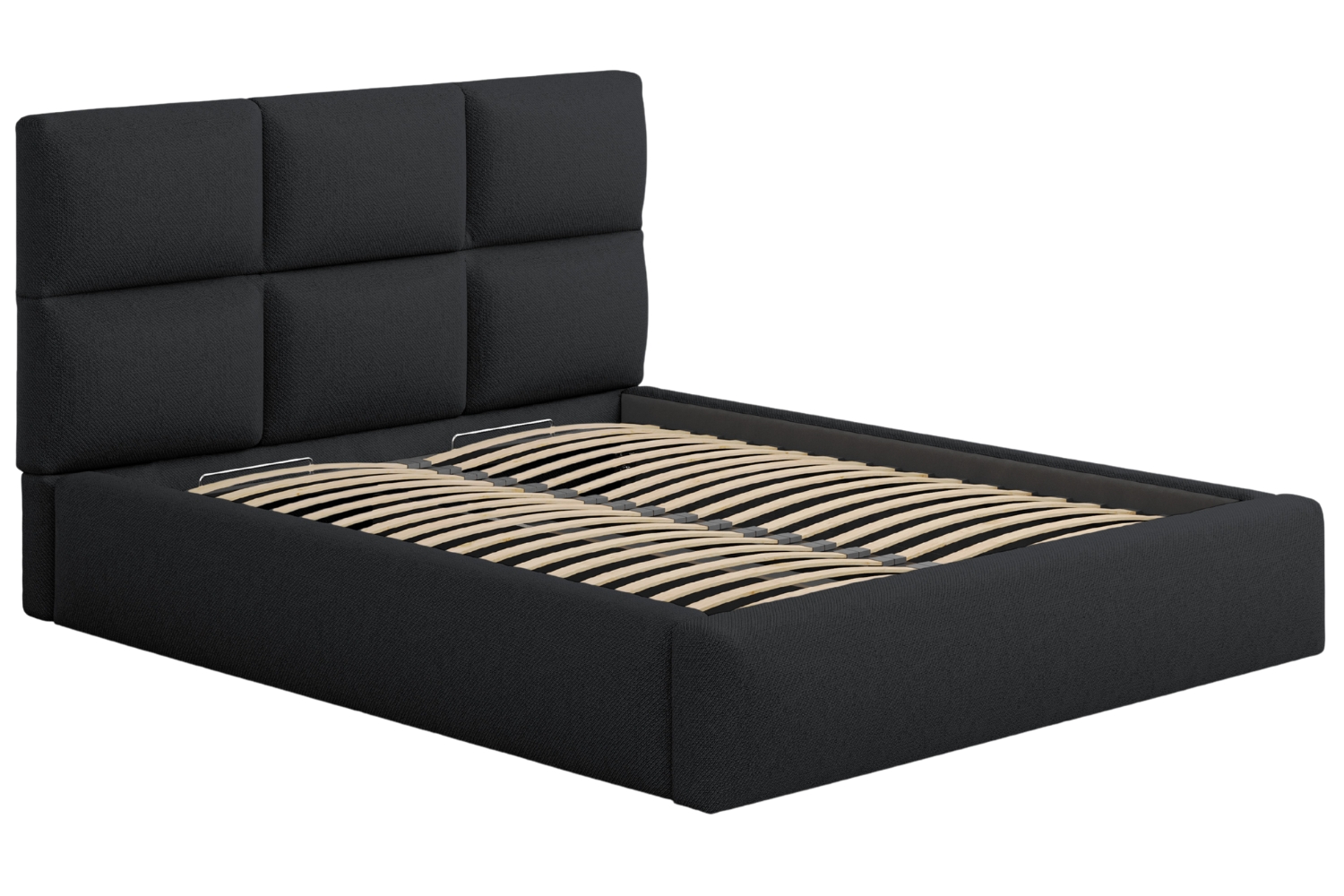 Windsor & Co Černá dvoulůžková postel Libera 180 x 200 cm s úložným prostorem Windsor & Co