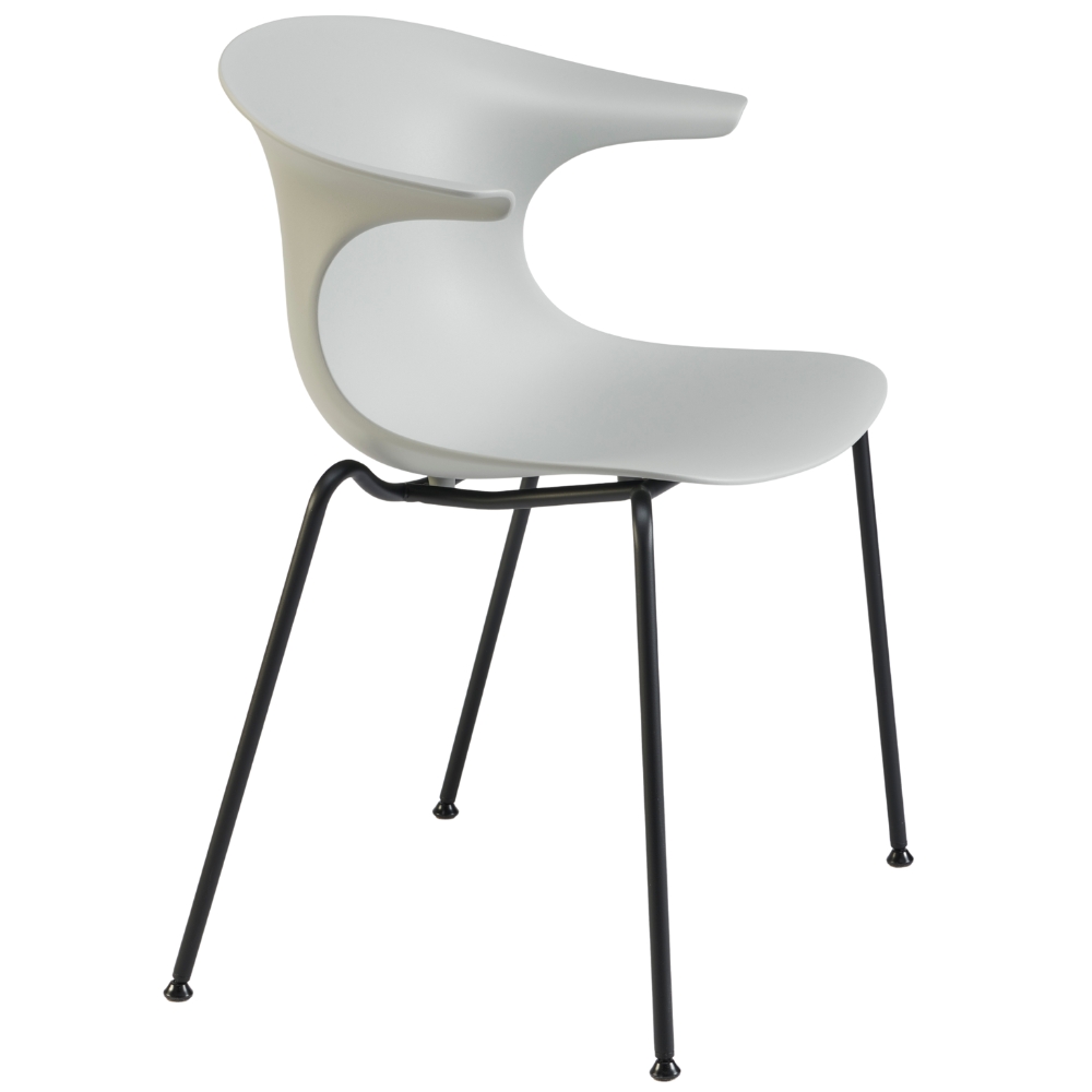 Infiniti Šedo-černá jídelní židle Loop Mono s područkami Infiniti