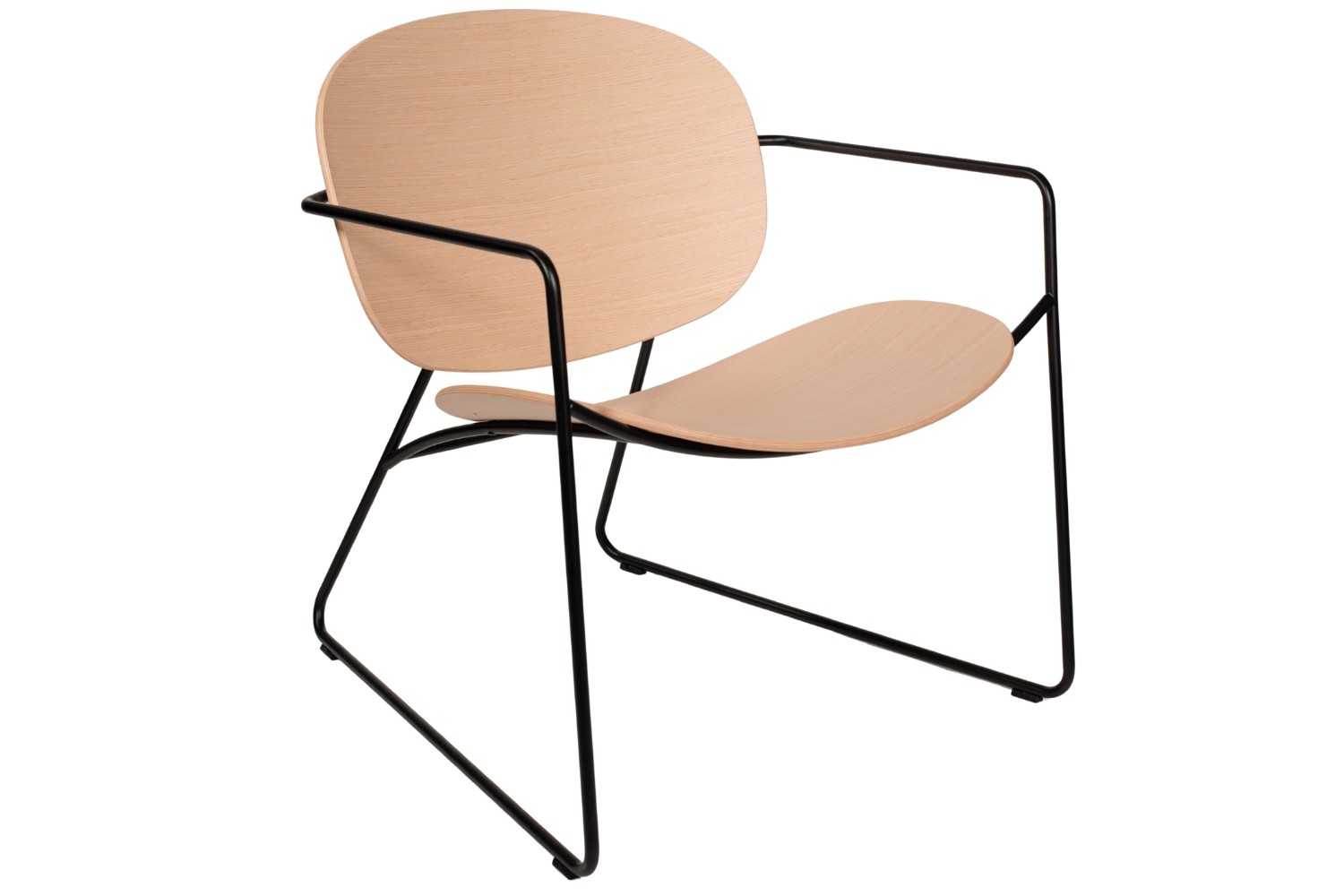 Infiniti Dubové lounge křeslo Tondina s černou podnoží Infiniti