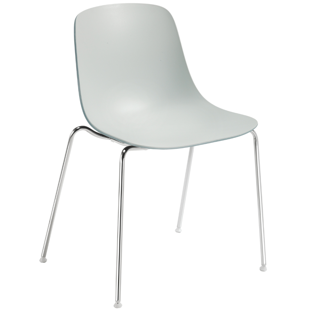 Infiniti Šedá jídelní židle Pure Loop s chromovanou podnoží Infiniti