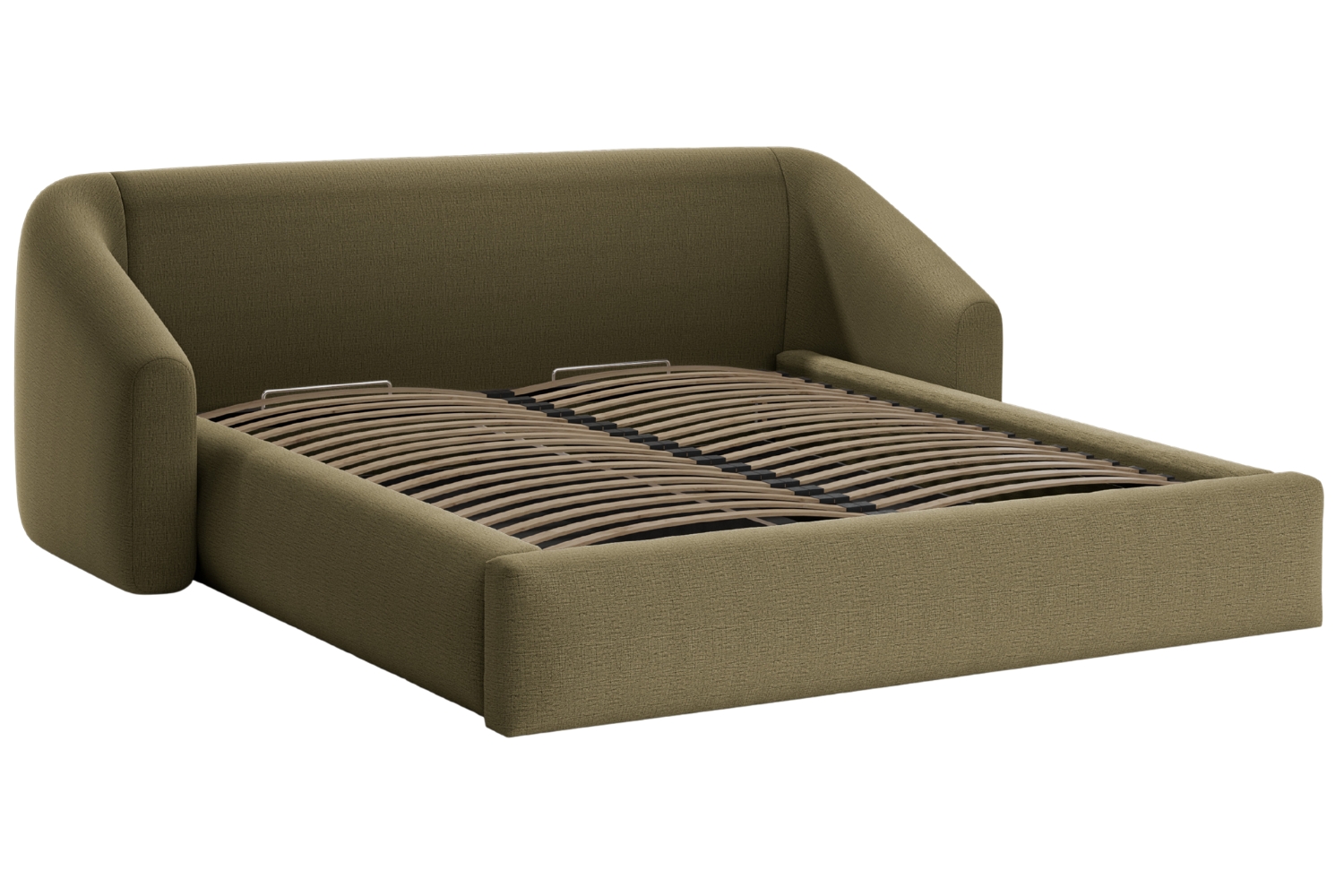 Cosmopolitan Design Zelená dvoulůžková postel Campi 160 x 200 cm s úložným prostorem Cosmopolitan Design