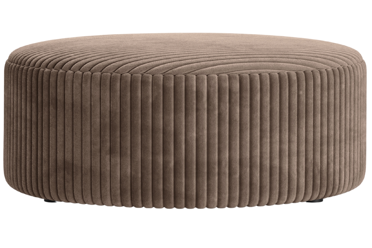 Micadoni Hnědý manšestrový taburet Dia 90 cm Micadoni