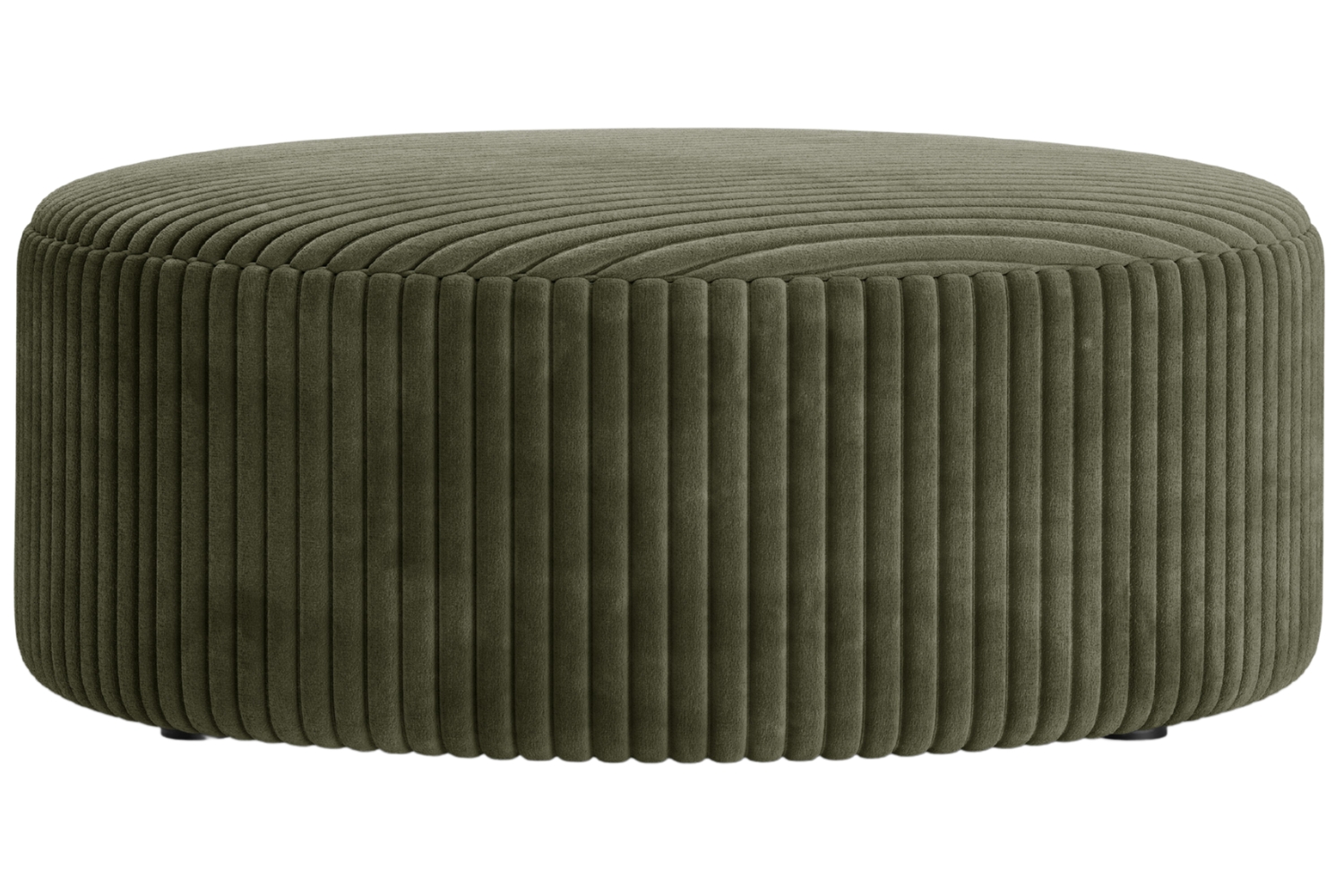 Micadoni Zelený manšestrový taburet Dia 90 cm Micadoni