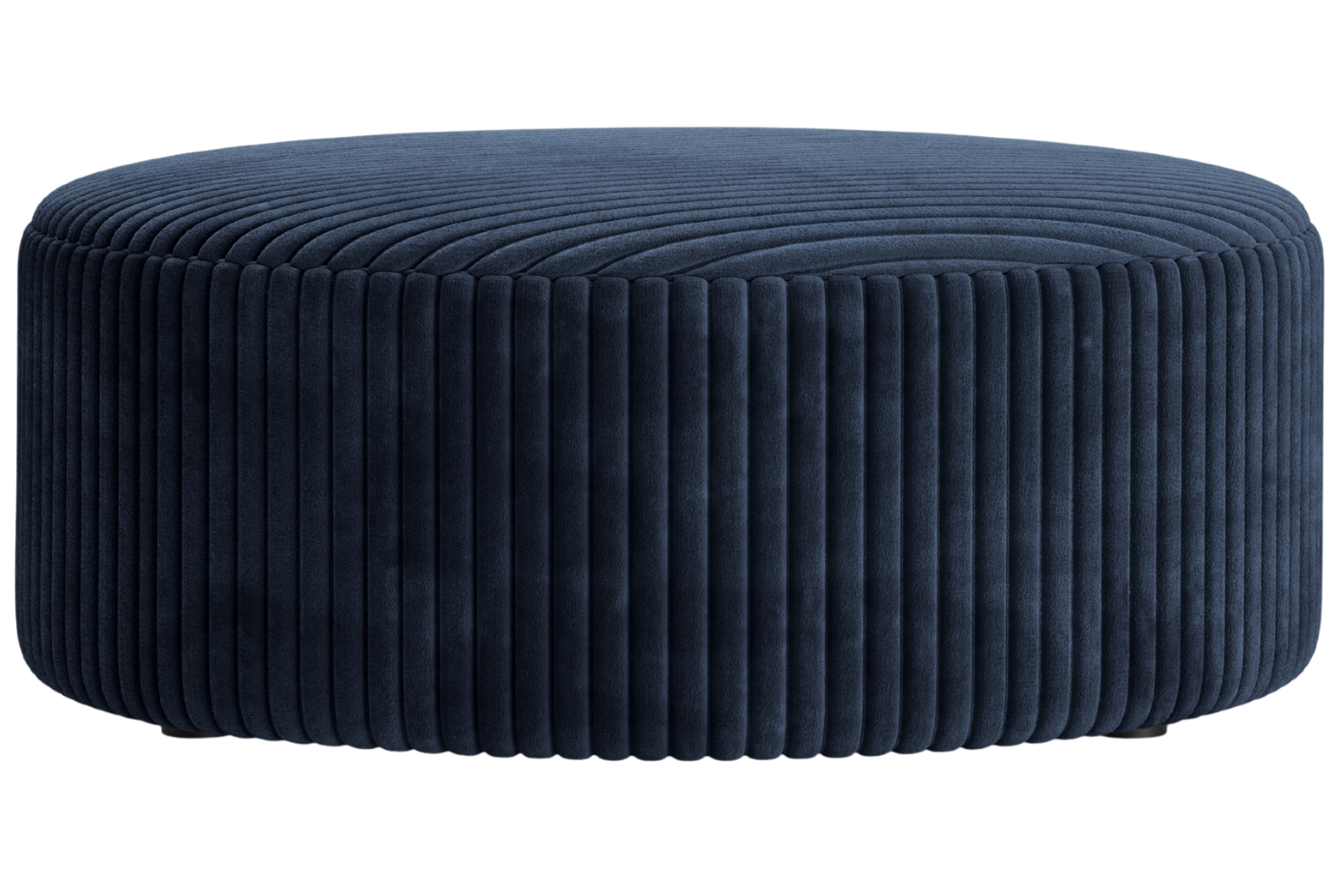 Micadoni Tmavě modrý manšestrový taburet Dia 90 cm Micadoni