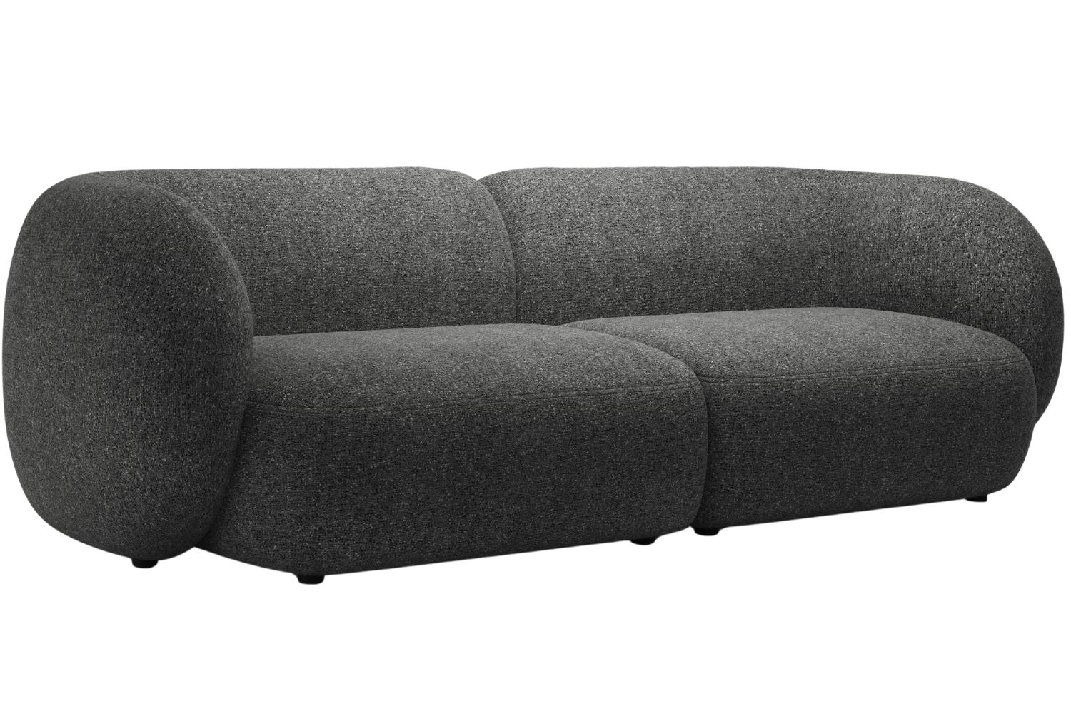 Micadoni Tmavě šedá čtyřmístná pohovka Kate 243 cm Micadoni