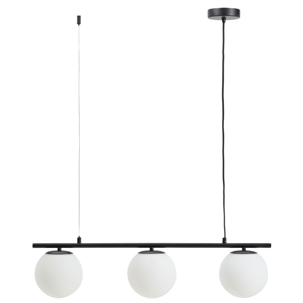 Kave Home Černé kovové závěsné světlo Brisia 73 cm Kave Home