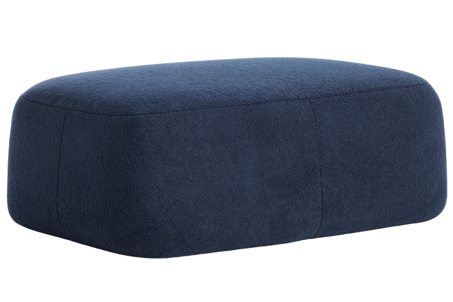 Kave Home Tmavě modrá bouclé podnožka Martina 123 x 85 cm Kave Home