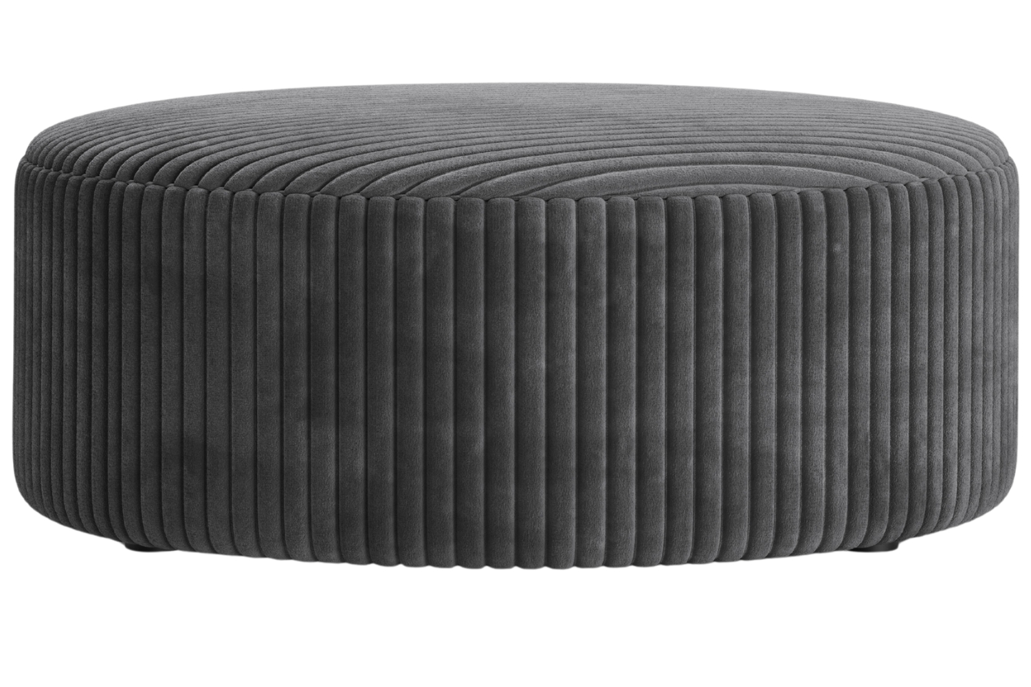 Micadoni Šedý manšestrový taburet Dia 90 cm Micadoni