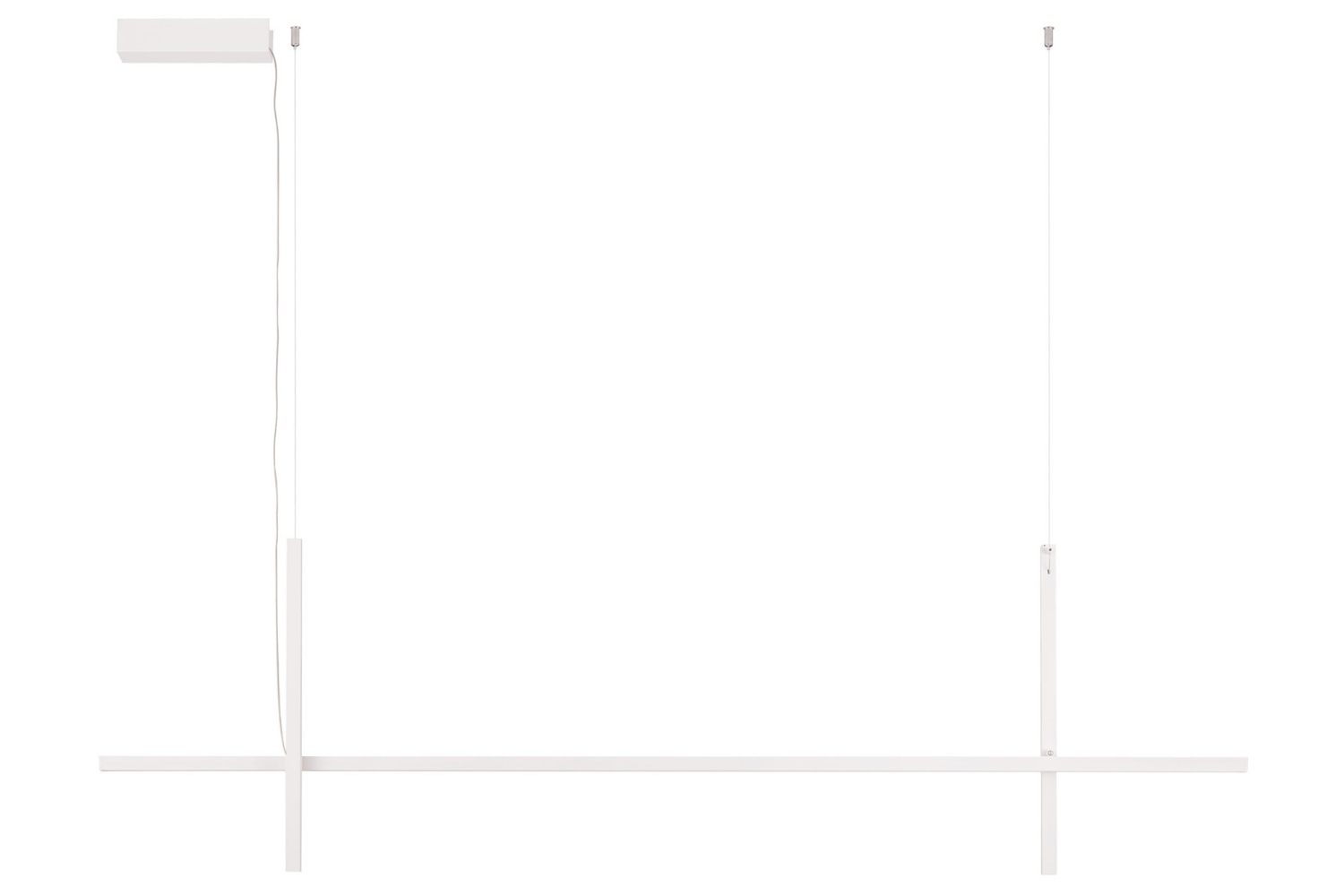 Nova Luce Bílé kovové závěsné LED světlo Looma 152 cm Nova Luce