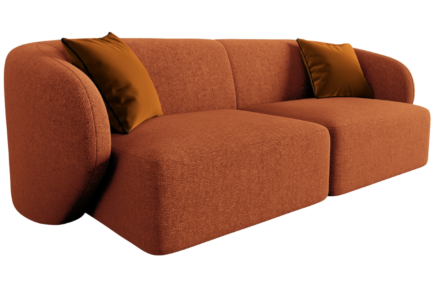 Maison Heritage Terakotově oranžová dvoumístná pohovka Chiara 188 cm Maison Heritage