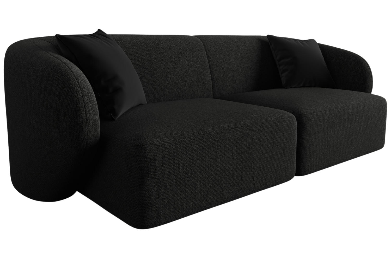 Maison Heritage Černá dvoumístná pohovka Chiara 188 cm Maison Heritage