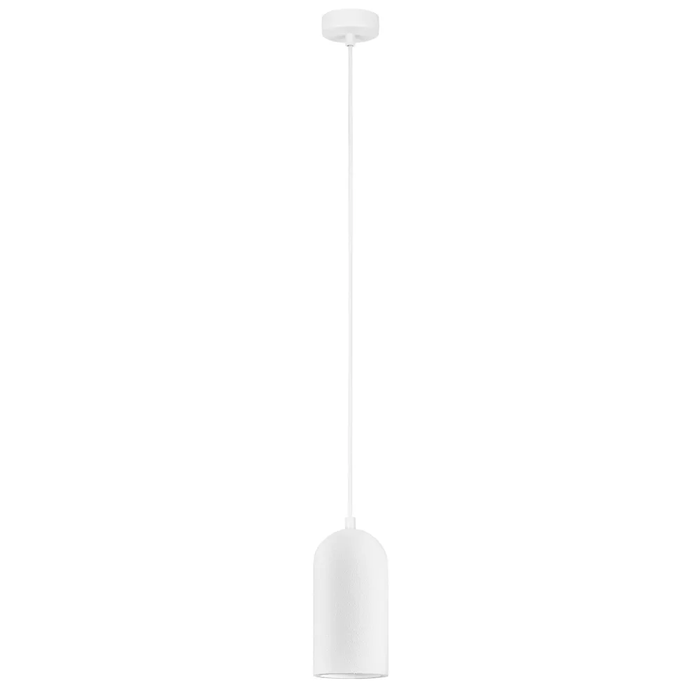 Nova Luce Bílé sádrové závěsné světlo Dome 10 cm