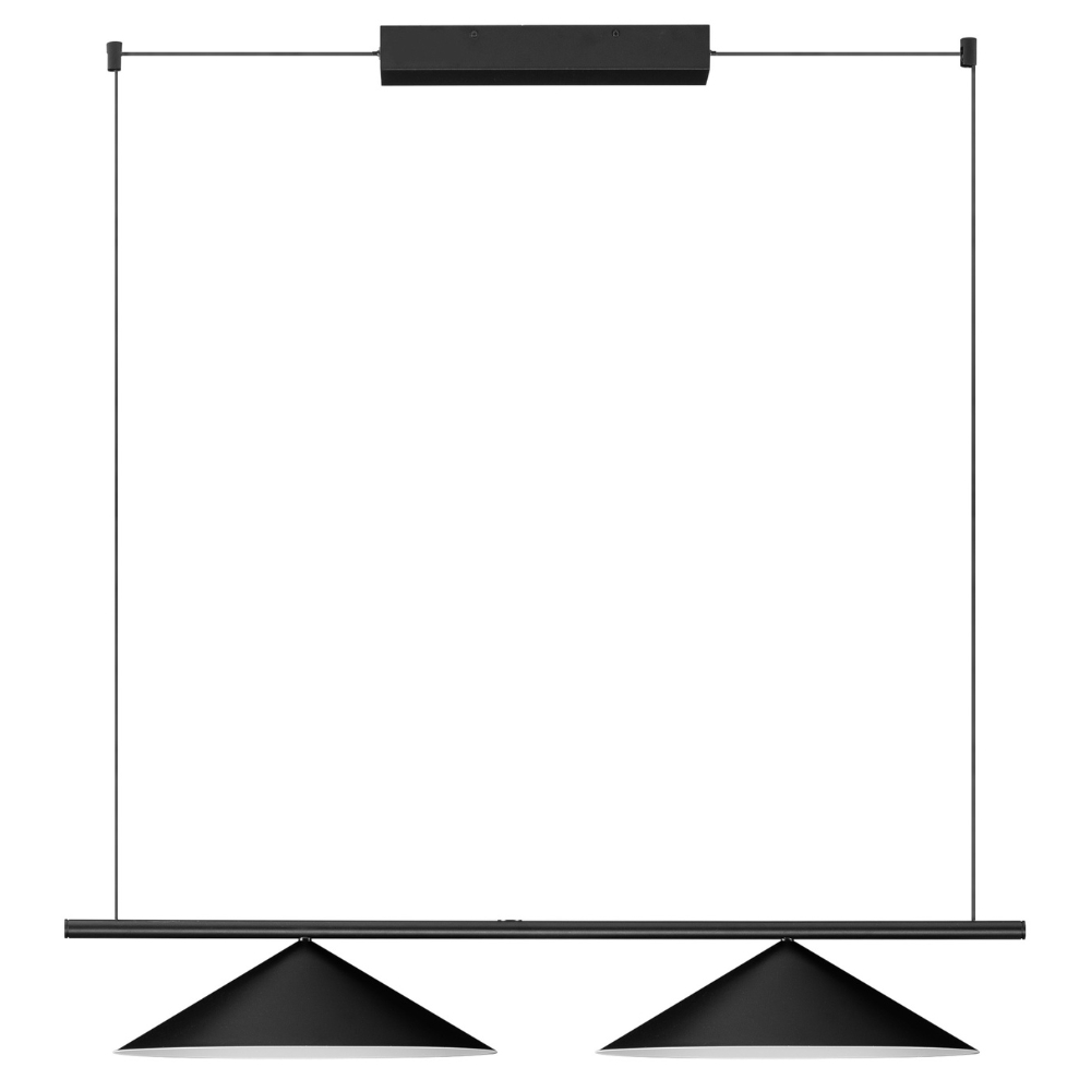 Nova Luce Černé kovové závěsné LED světlo Lui 100 cm Nova Luce