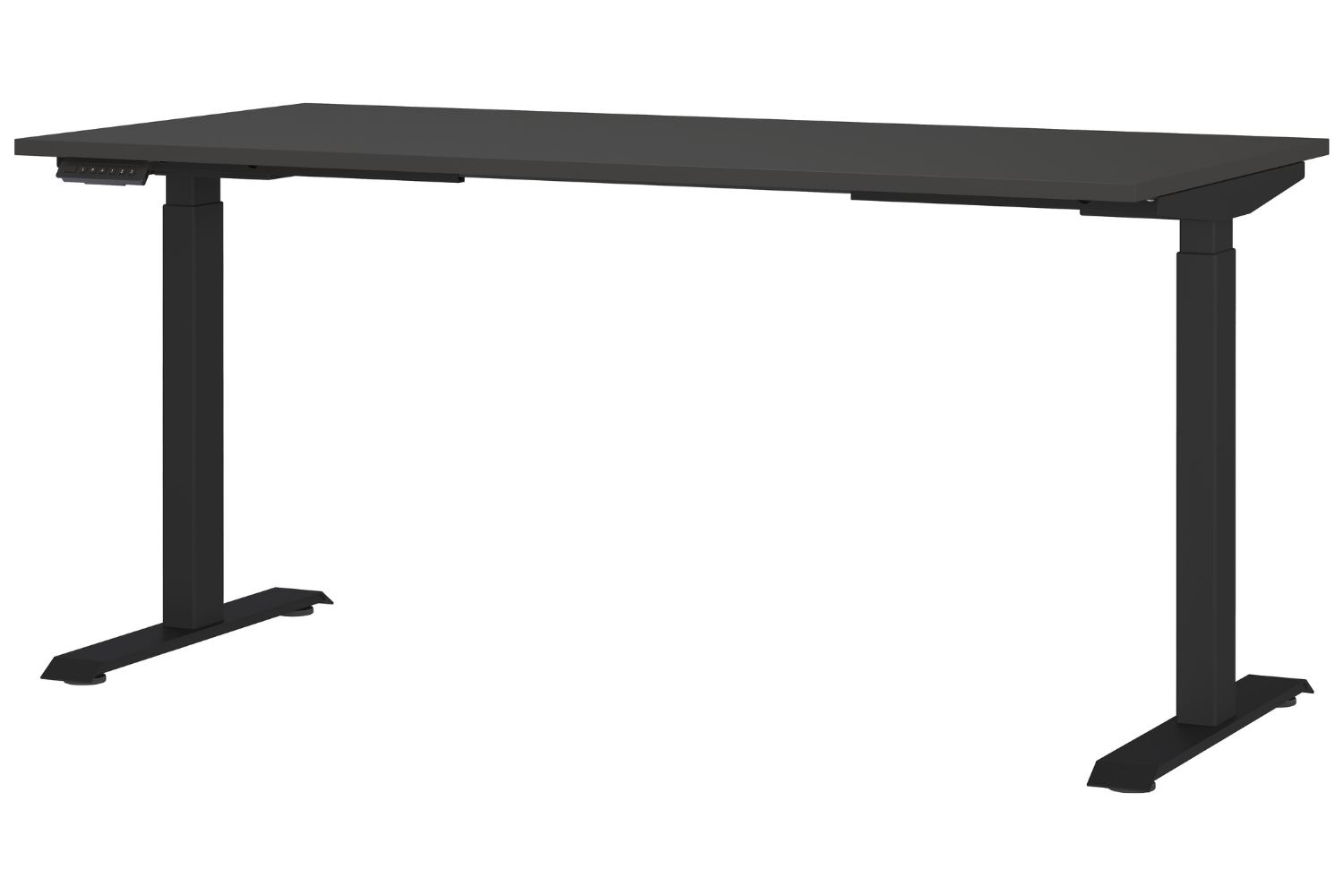 Germania Tmavě šedý výškově nastavitelný pracovní stůl Mailand 160 x 80 cm Germania