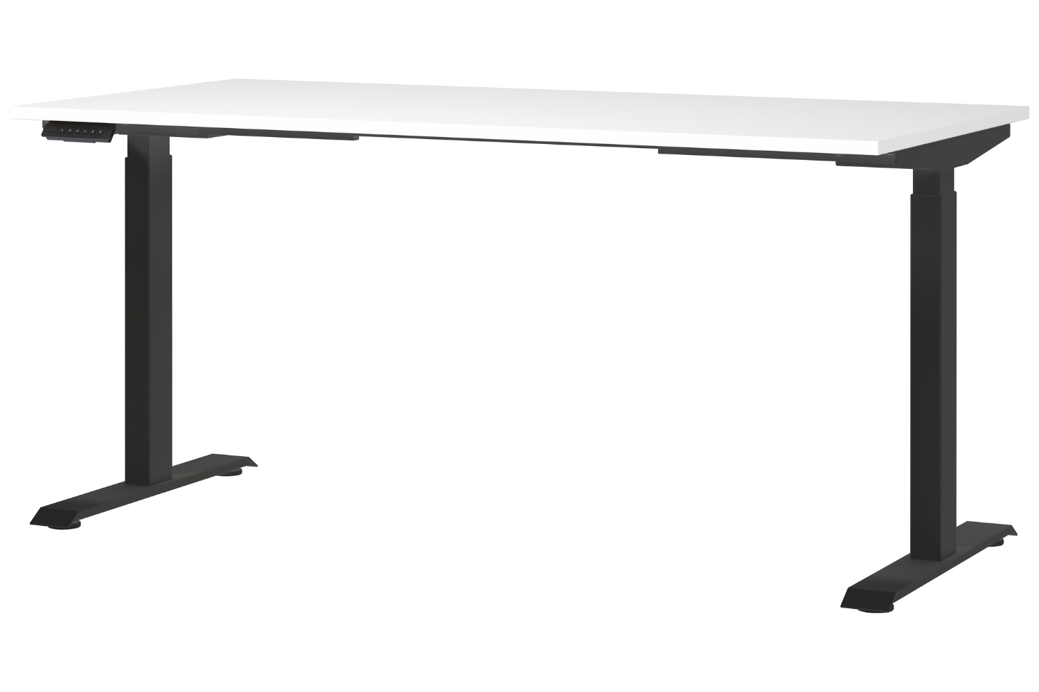 Germania Bílý výškově nastavitelný pracovní stůl Mailand 160 x 80 cm s černou podnoží Germania
