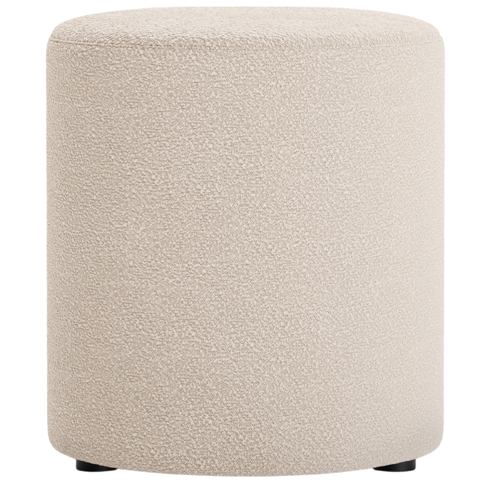 Micadoni Béžový bouclé taburet Dia 40 cm Micadoni