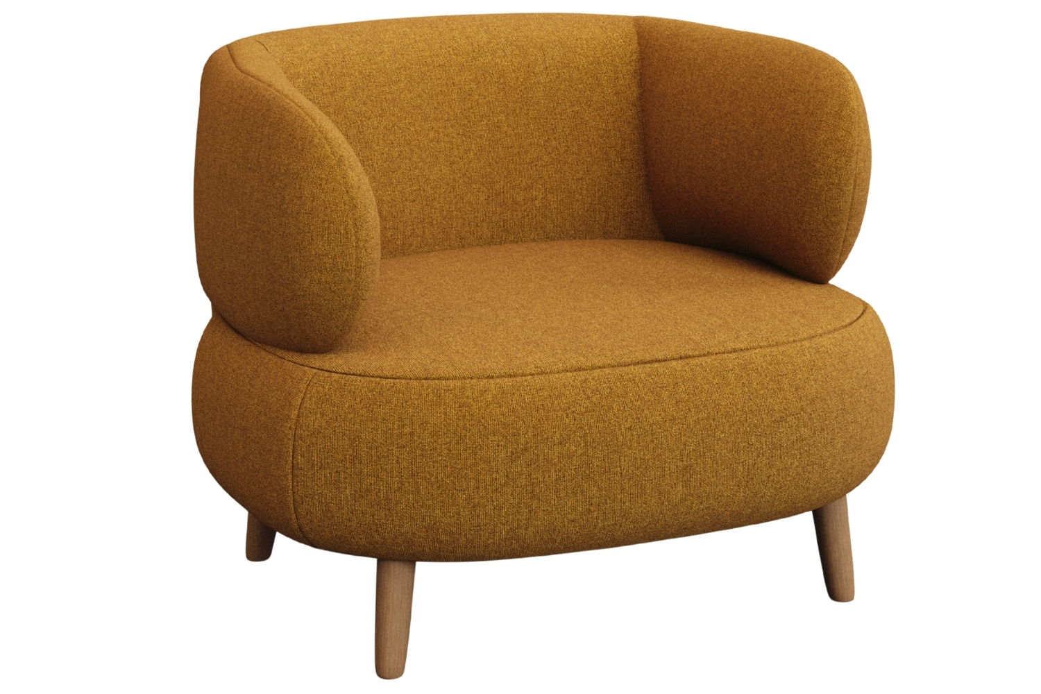 Kave Home Hořčicově žluté čalouněné křeslo Luisa Kave Home