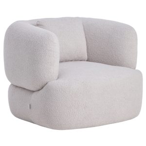 Kave Home &Scaron;ed&eacute; boucl&eacute; otočn&eacute; křeslo Martina Kave Home