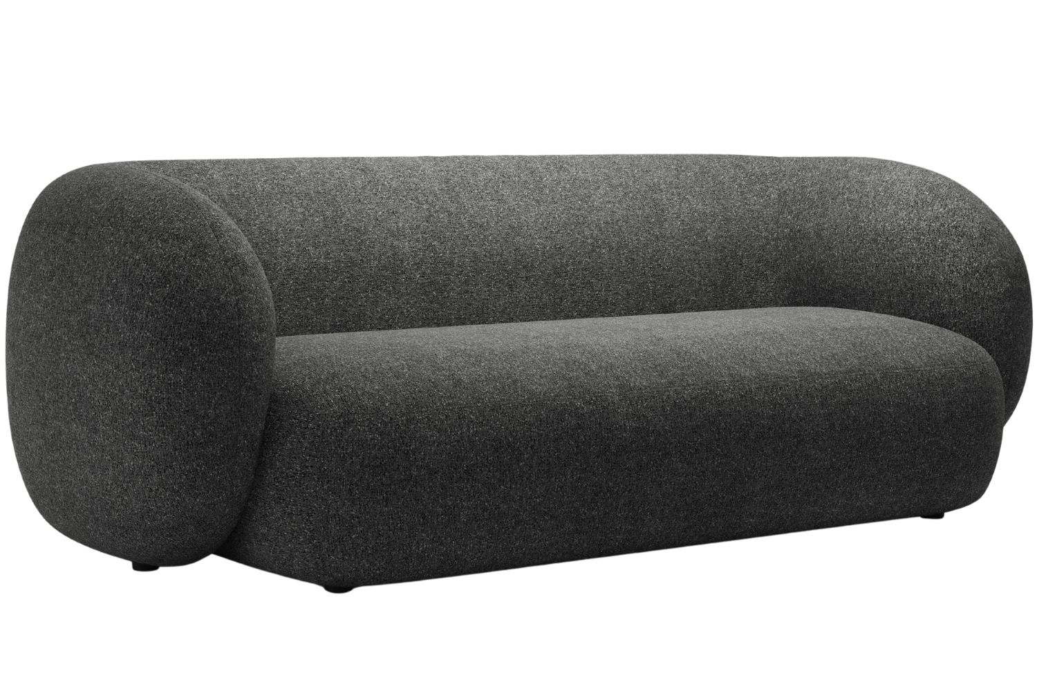 Micadoni Tmavě šedá trojmístná pohovka Kate 213 cm Micadoni