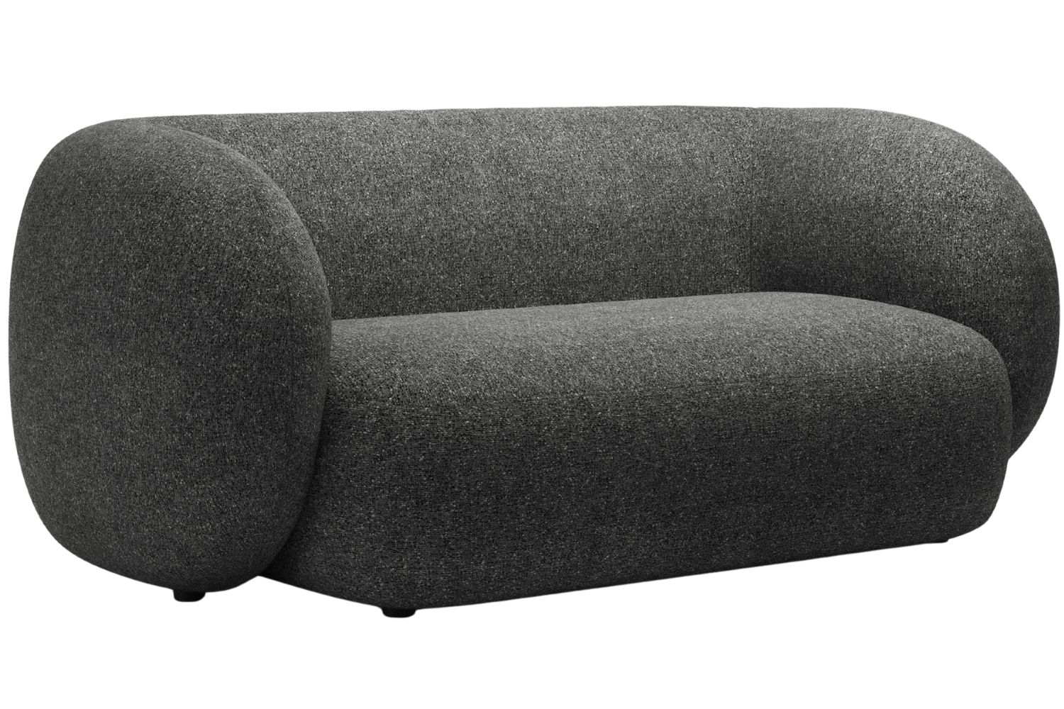 Micadoni Tmavě šedá dvoumístná pohovka Kate 183 cm Micadoni