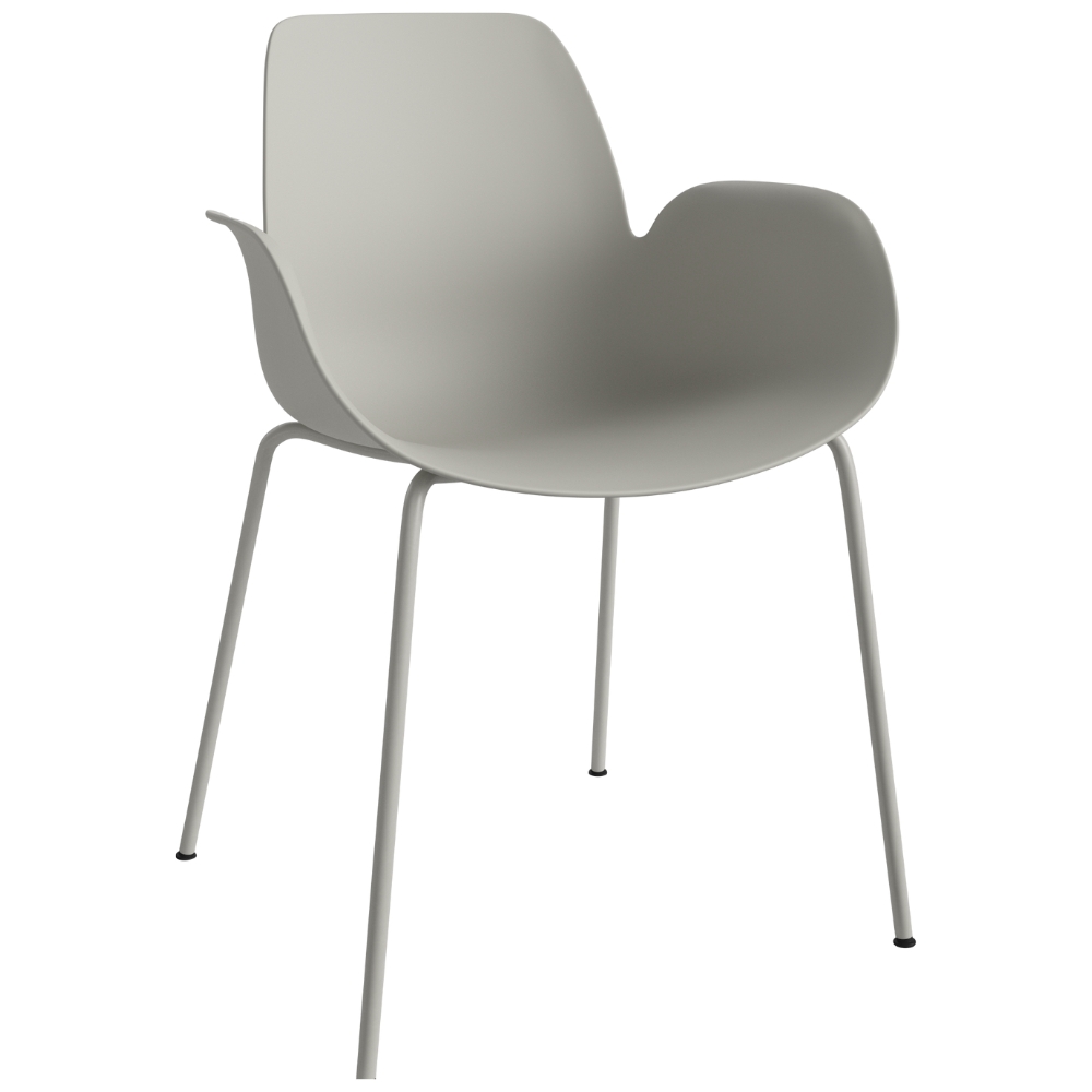 Bolia Šedá plastová jídelní židle Seed Bolia