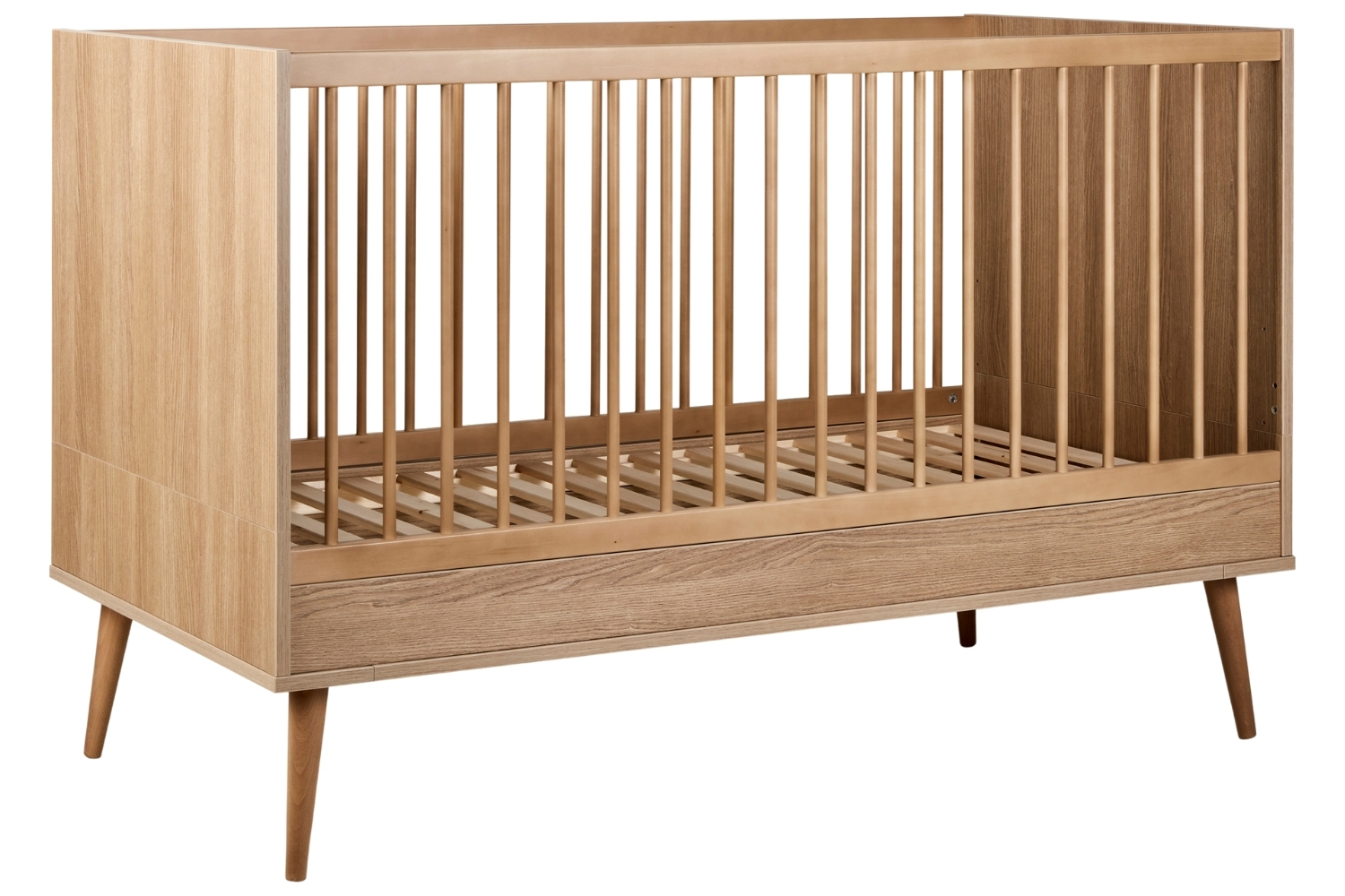 Dětská rostoucí postýlka Quax Flow 70 x 140 cm s dřevěným dekorem Quax