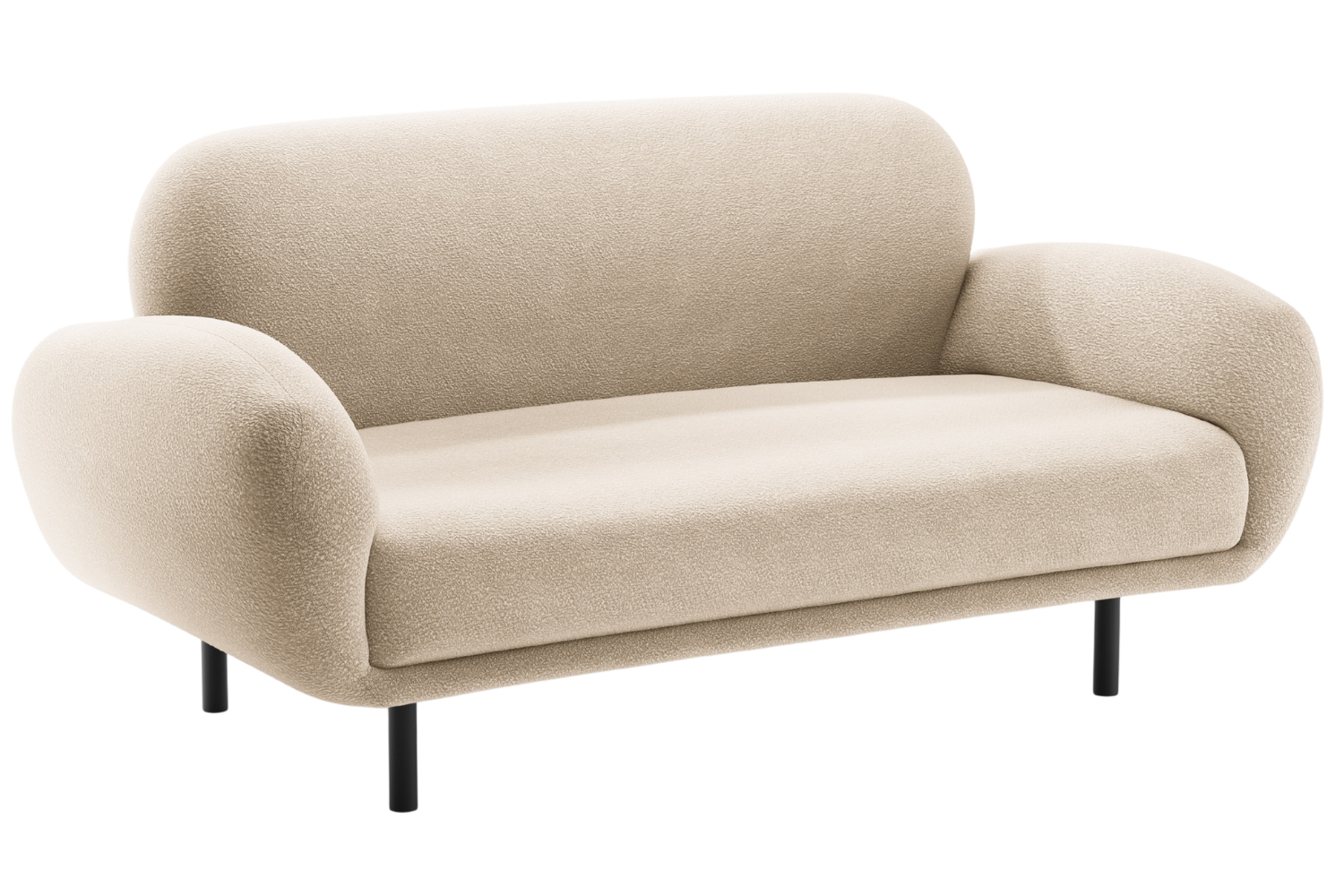 Micadoni Béžová bouclé dvoumístná pohovka Poppy 148 cm Micadoni