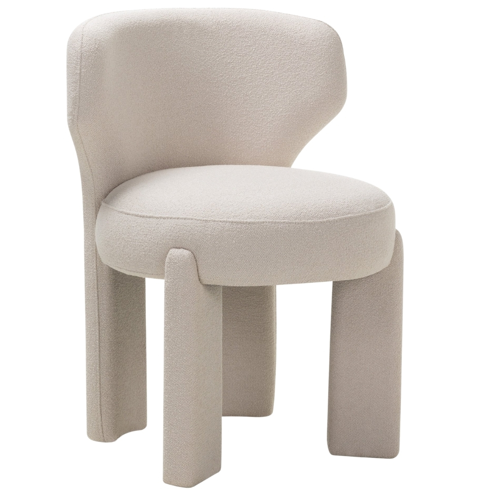 Nova Nook Krémové bílá bouclé jídelní židle Selen Nova Nook