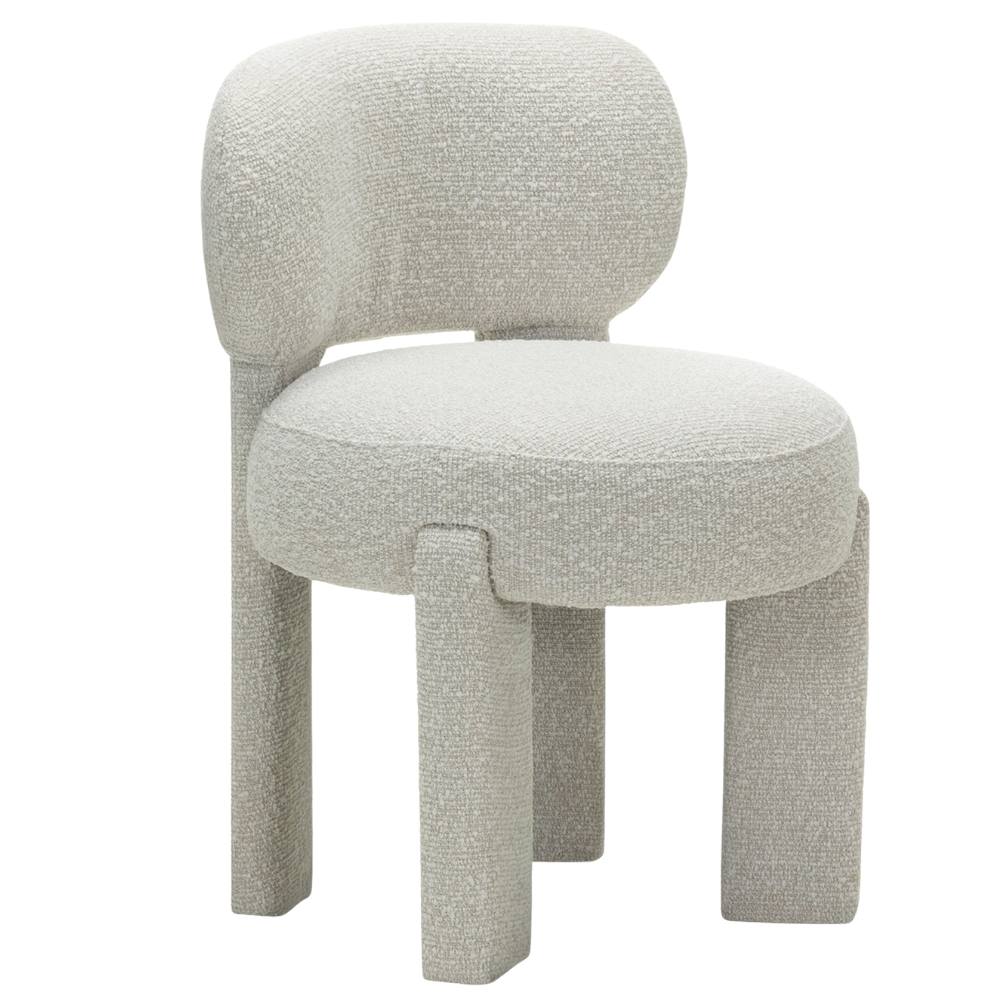 Nova Nook Béžovošedá bouclé jídelní židle Samma Nova Nook