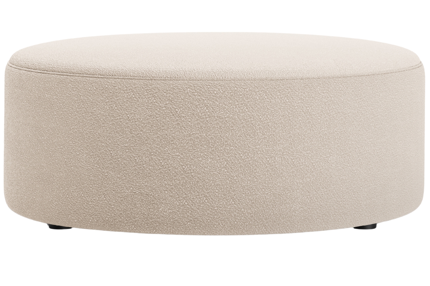 Micadoni Béžový bouclé taburet Dia 90 cm Micadoni